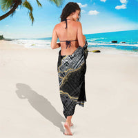 Polynesian Tribal Tattoo Sarong Dark Marble Pattern LT9 - Polynesian Pride