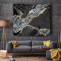 Polynesian Tribal Tattoo Tapestry Dark Marble Pattern LT9 Black - Polynesian Pride