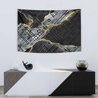 Polynesian Tribal Tattoo Tapestry Dark Marble Pattern LT9 - Polynesian Pride