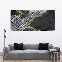 Polynesian Tribal Tattoo Tapestry Dark Marble Pattern LT9 - Polynesian Pride