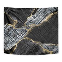 Polynesian Tribal Tattoo Tapestry Dark Marble Pattern LT9 - Polynesian Pride