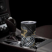 Polynesian Tribal Tattoo Tumbler Cup Dark Marble Pattern LT9 - Polynesian Pride