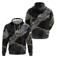 Polynesian Tribal Tattoo Zip Hoodie Dark Marble Pattern LT9 - Polynesian Pride
