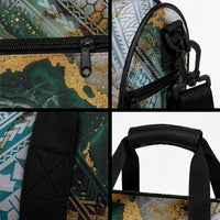 Polynesian Tribal Tattoo Duffle Bag Green Marble Pattern LT9 - Polynesian Pride