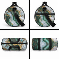 Polynesian Tribal Tattoo Duffle Bag Green Marble Pattern LT9 - Polynesian Pride