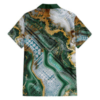 Polynesian Tribal Tattoo Hawaiian Shirt Green Marble Pattern LT9 - Polynesian Pride