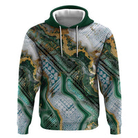 Polynesian Tribal Tattoo Hoodie Green Marble Pattern LT9 Pullover Hoodie Green - Polynesian Pride