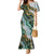 Polynesian Tribal Tattoo Mermaid Dress Green Marble Pattern