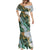 Polynesian Tribal Tattoo Mermaid Dress Green Marble Pattern