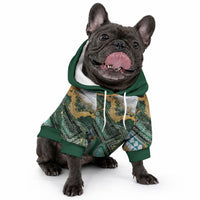 Polynesian Tribal Tattoo Pet Hoodie Green Marble Pattern LT9 - Polynesian Pride