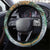 Polynesian Tribal Tattoo Steering Wheel Cover Green Marble Pattern