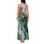 Polynesian Tribal Tattoo Tank Maxi Dress Green Marble Pattern