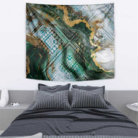 Polynesian Tribal Tattoo Tapestry Green Marble Pattern LT9 - Polynesian Pride