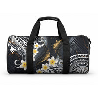 Polynesian Tribal Tattoo Duffle Bag Plumeria Black Gold Marble Pattern LT9 One size Black - Polynesian Pride