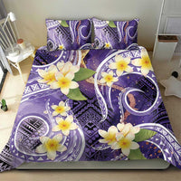 Polynesian Tribal Tattoo Bedding Set Plumeria Purple Marble Pattern LT9 - Polynesian Pride