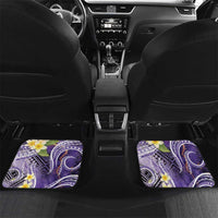 Polynesian Tribal Tattoo Car Mats Plumeria Purple Marble Pattern LT9 Set 2pcs - Back Purple - Polynesian Pride