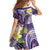 Polynesian Tribal Tattoo Family Matching Mermaid Dress and Hawaiian Shirt Plumeria Purple Marble Pattern