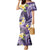 Polynesian Tribal Tattoo Family Matching Mermaid Dress and Hawaiian Shirt Plumeria Purple Marble Pattern