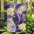 Polynesian Tribal Tattoo Garden Flag Plumeria Purple Marble Pattern