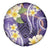 Polynesian Tribal Tattoo Spare Tire Cover Plumeria Purple Marble Pattern