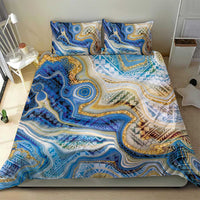 Polynesian Tribal Tattoo Bedding Set Swirling Ocean Marble Pattern LT9 - Polynesian Pride