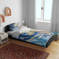 Polynesian Tribal Tattoo Bedding Set Swirling Ocean Marble Pattern LT9 - Polynesian Pride