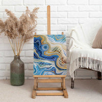 Polynesian Tribal Tattoo Canvas Wall Art Swirling Ocean Marble Pattern LT9 - Polynesian Pride