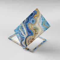 Polynesian Tribal Tattoo Canvas Wall Art Swirling Ocean Marble Pattern LT9 With Frame Ocean - Polynesian Pride