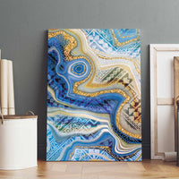 Polynesian Tribal Tattoo Canvas Wall Art Swirling Ocean Marble Pattern LT9 - Polynesian Pride