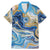 Polynesian Tribal Tattoo Family Matching Mermaid Dress and Hawaiian Shirt Swirling Ocean Marble Pattern