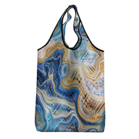 Polynesian Tribal Tattoo Grocery Bag Swirling Ocean Marble Pattern LT9 - Polynesian Pride