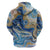 Polynesian Tribal Tattoo Hoodie Swirling Ocean Marble Pattern