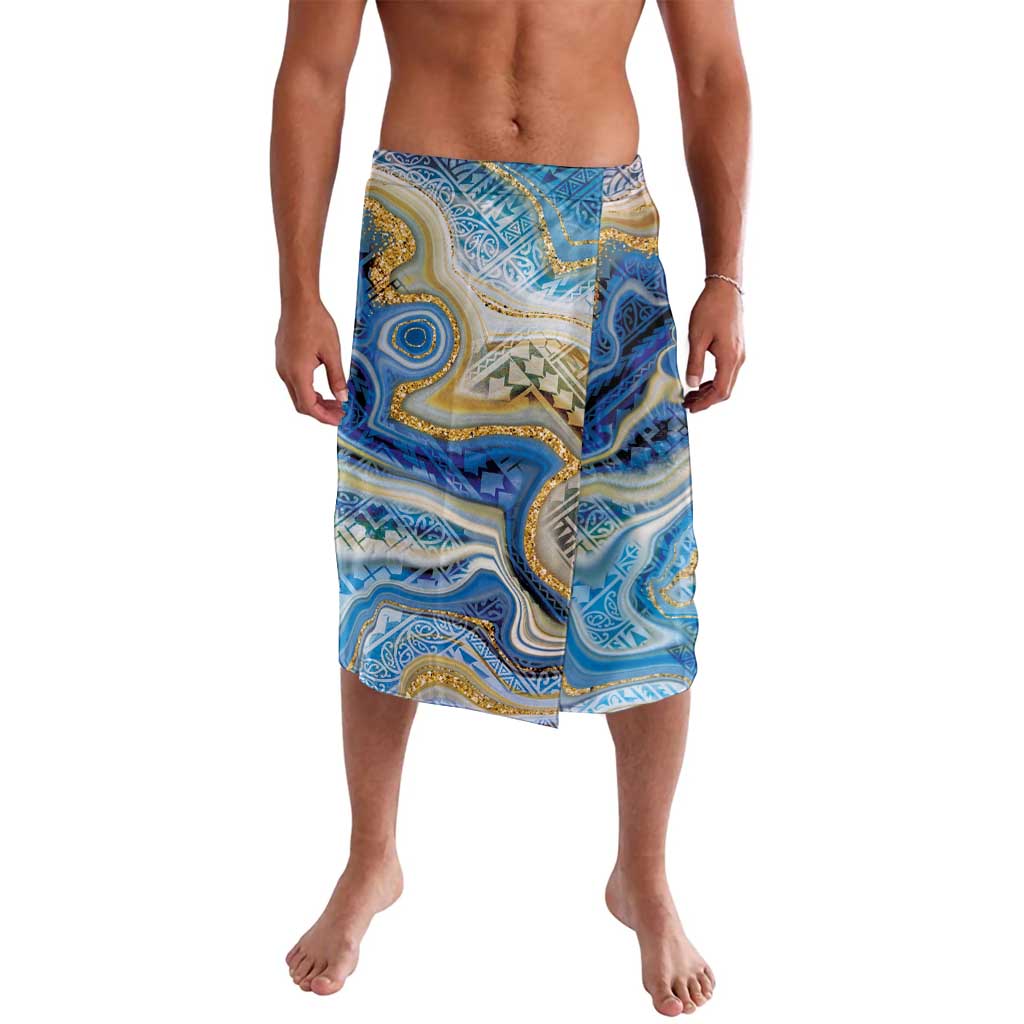 Polynesian Tribal Tattoo Lavalava Swirling Ocean Marble Pattern