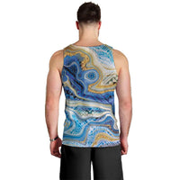 Polynesian Tribal Tattoo Men Tank Top Swirling Ocean Marble Pattern LT9 - Polynesian Pride