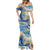 Polynesian Tribal Tattoo Mermaid Dress Swirling Ocean Marble Pattern