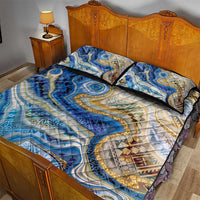 Polynesian Tribal Tattoo Quilt Bed Set Swirling Ocean Marble Pattern LT9 - Polynesian Pride