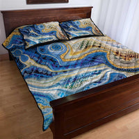 Polynesian Tribal Tattoo Quilt Bed Set Swirling Ocean Marble Pattern LT9 - Polynesian Pride