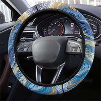Polynesian Tribal Tattoo Steering Wheel Cover Swirling Ocean Marble Pattern LT9 - Polynesian Pride