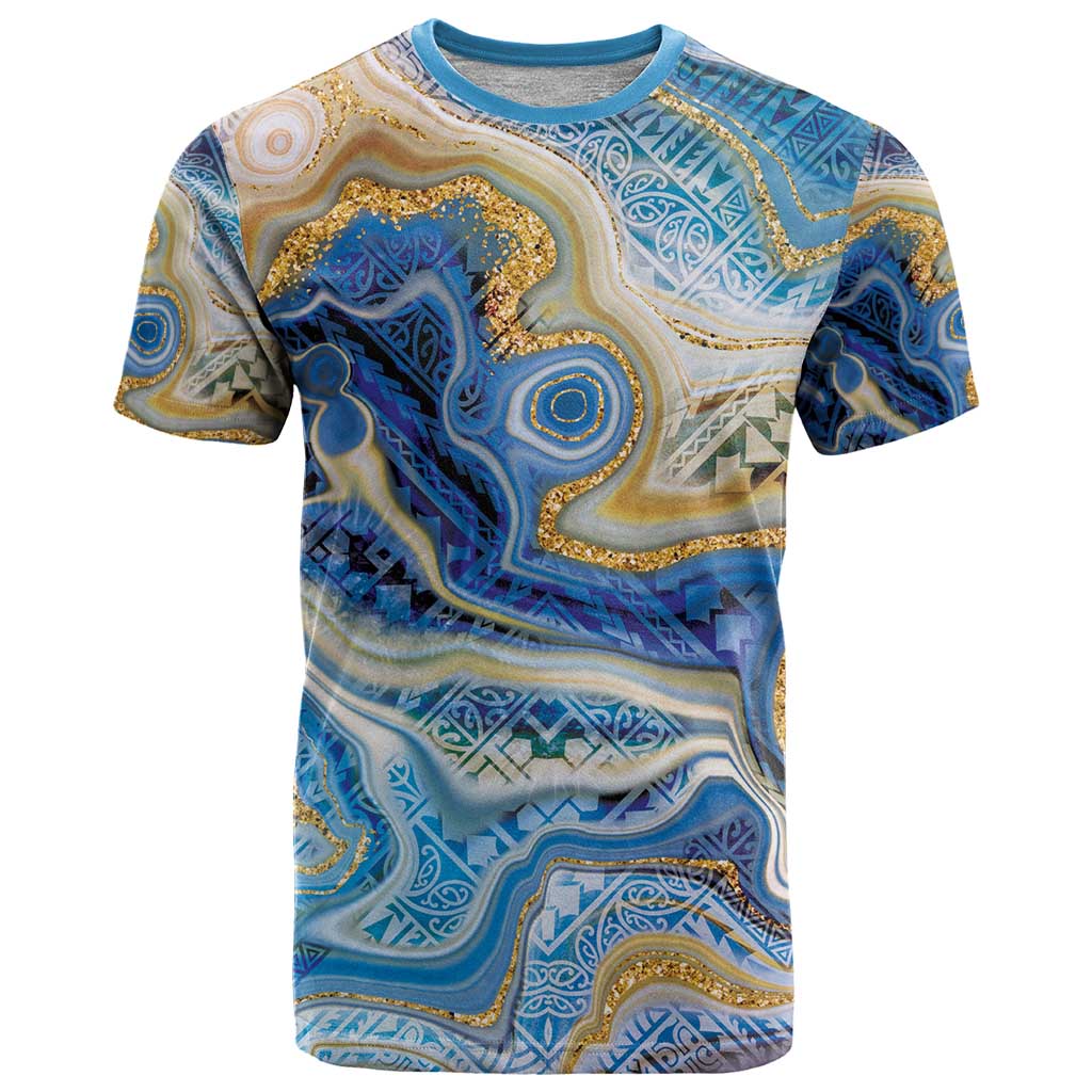 Polynesian Tribal Tattoo T Shirt Swirling Ocean Marble Pattern LT9 Ocean - Polynesian Pride