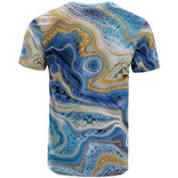 Polynesian Tribal Tattoo T Shirt Swirling Ocean Marble Pattern LT9 - Polynesian Pride
