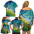 Personalised Aloha King Kamehameha Spirits Family Matching Off Shoulder Short Dress and Hawaiian Shirt Art Special LT9 - Polynesian Pride