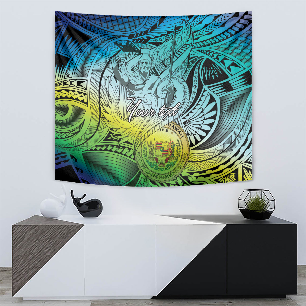 Personalised Aloha King Kamehameha Spirits Tapestry Art Special LT9 - Polynesian Pride