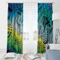 Personalised Aloha King Kamehameha Spirits Window Curtain Art Special LT9 - Polynesian Pride