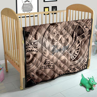 Personalised Aloha King Kamehameha Spirits Quilt Beige Special LT9 - Polynesian Pride