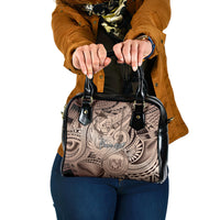 Personalised Aloha King Kamehameha Spirits Shoulder Handbag Beige Special LT9 One Size Beige - Polynesian Pride
