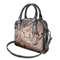 Personalised Aloha King Kamehameha Spirits Shoulder Handbag Beige Special LT9 - Polynesian Pride