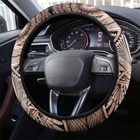 Aloha King Kamehameha Spirits Steering Wheel Cover Beige Special LT9 - Polynesian Pride