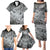 Personalised Aloha King Kamehameha Spirits Family Matching Puletasi and Hawaiian Shirt Grey Special LT9 - Polynesian Pride