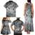 Personalised Aloha King Kamehameha Spirits Family Matching Tank Maxi Dress and Hawaiian Shirt Grey Special LT9 - Polynesian Pride