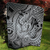 Personalised Aloha King Kamehameha Spirits Quilt Grey Special LT9 - Polynesian Pride